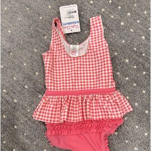 Pink rugged butts bathing suit 12-18 months